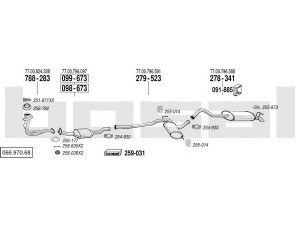 BOSAL 066.970.68 išmetimo sistema 
 Išmetimo sistema -> Išmetimo sistema, visa