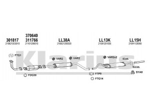 KLARIUS 490049U išmetimo sistema 
 Išmetimo sistema -> Išmetimo sistema, visa
