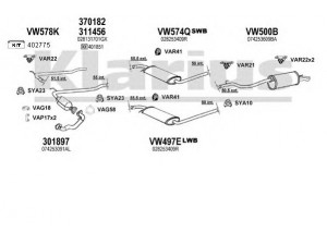 KLARIUS 931068U išmetimo sistema 
 Išmetimo sistema -> Išmetimo sistema, visa