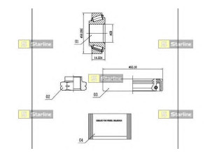 STARLINE LO 01333 rato guolio komplektas 
 Ašies montavimas/vairavimo mechanizmas/ratai -> Rato stebulė/montavimas -> Rato guolis
1 019 561, 1 137 830, 5 020 654
