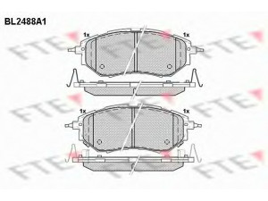 FTE BL2488A1 stabdžių trinkelių rinkinys, diskinis stabdys 
 Techninės priežiūros dalys -> Papildomas remontas
26296-AG000, 26296-AG030, 26296-AG050
