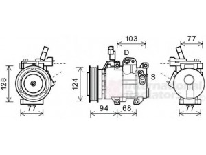 VAN WEZEL 8200K318 kompresorius, oro kondicionierius 
 Oro kondicionavimas -> Kompresorius/dalys
97701-1J100, 977011J101