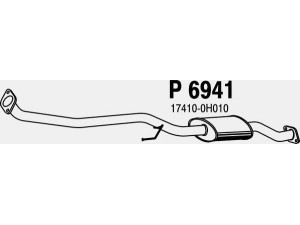 FENNO P6941 priekinis duslintuvas 
 Išmetimo sistema -> Duslintuvas
17410-0H010