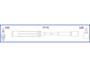HITACHI 134464 uždegimo laido komplektas 
 Kibirkšties / kaitinamasis uždegimas -> Uždegimo laidai/jungtys
7700866923