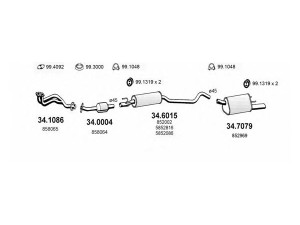 ASSO ART1737 išmetimo sistema 
 Išmetimo sistema -> Išmetimo sistema, visa