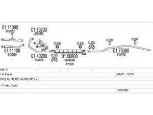 MTS C070459009301 išmetimo sistema