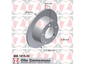 ZIMMERMANN 460.1015.00 stabdžių diskas 
 Dviratė transporto priemonės -> Stabdžių sistema -> Stabdžių diskai / priedai
901 352 401 18