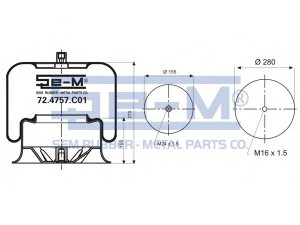 SEM LASTIK 72.4757.C01 dėklas, pneumatinė pakaba
942 320 01 17