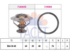 FACET 7.8365 termostatas, aušinimo skystis 
 Aušinimo sistema -> Termostatas/tarpiklis -> Thermostat