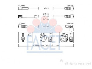 FACET 4.8531 uždegimo laido komplektas 
 Kibirkšties / kaitinamasis uždegimas -> Uždegimo laidai/jungtys
16 12 530, 16 12 551, 90 421 759