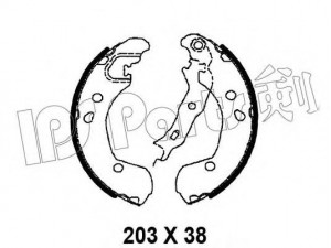 IPS Parts IBL-4190 stabdžių trinkelė 
 Stabdžių sistema -> Būgninis stabdys -> Stabdžių įdėklas/ trinkelė
44060-AX625
