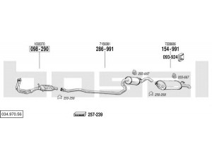 BOSAL 034.970.56 išmetimo sistema 
 Išmetimo sistema -> Išmetimo sistema, visa