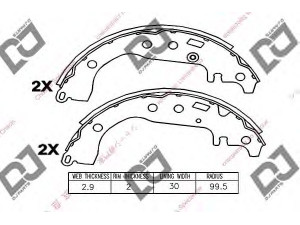 DJ PARTS BS1052 stabdžių trinkelių komplektas 
 Techninės priežiūros dalys -> Papildomas remontas
04495-52040, 04495-52100, 04495-59020