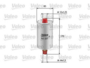 VALEO 587207 kuro filtras 
 Filtrai -> Kuro filtras
447133511, 4A0133511, 893133511