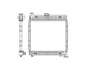 NRF 514250 radiatorius, variklio aušinimas 
 Aušinimo sistema -> Radiatorius/alyvos aušintuvas -> Radiatorius/dalys
1235000603, 1235000703, 1235001103