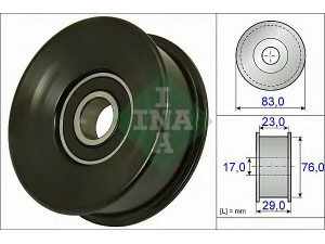 INA 532 0730 10 kreipiantysis skriemulys, V formos rumbuotas diržas 
 Diržinė pavara -> V formos rumbuotas diržas/komplektas -> Laisvasis/kreipiamasis skriemulys
7W83-19A216-CA, PQR500230, PQR500350