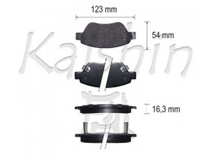 KAISHIN FK11227 stabdžių trinkelių rinkinys, diskinis stabdys 
 Techninės priežiūros dalys -> Papildomas remontas
93189815