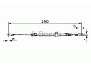 BOSCH 1 987 477 855 trosas, stovėjimo stabdys 
 Stabdžių sistema -> Valdymo svirtys/trosai
901 420 22 85, A 901 420 22 85