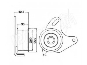IPS Parts ITB-6501 įtempiklis, paskirstymo diržas 
 Diržinė pavara -> Paskirstymo diržas/komplektas -> Dirželio įtempiklis (įtempimo blokas)
MD050135, 24317-42020