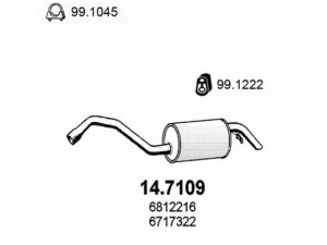 ASSO 14.7109 galinis duslintuvas 
 Išmetimo sistema -> Duslintuvas
1496889, 6717322, 6812216, 7243478