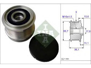 INA 535 0161 10 laisvos eigos sankaba, kint. sr. generatorius 
 Diržinė pavara -> Laisvos eigos sankaba, kint. sr. generatorius
30667980