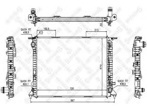 STELLOX 10-25521-SX radiatorius, variklio aušinimas 
 Aušinimo sistema -> Radiatorius/alyvos aušintuvas -> Radiatorius/dalys
8K0 121 251 AA, 8K0121251Q