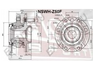 ASVA NSWH-Z50F rato stebulė 
 Ašies montavimas/vairavimo mechanizmas/ratai -> Rato stebulė/montavimas -> Rato stebulė
40202-CA010, 40202-CA06C, 40202-ZM70A