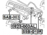 FEBEST 0823-003AL šarnyro stabilizatorius 
 Ašies montavimas/vairavimo mechanizmas/ratai -> Stabilizatorius/fiksatoriai -> Savaime išsilyginanti atrama
20481-AA000, 20481-AA001
