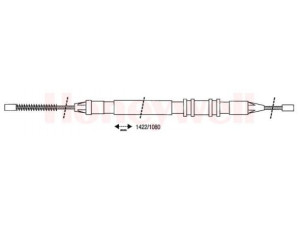 BENDIX 432858B trosas, stovėjimo stabdys 
 Stabdžių sistema -> Valdymo svirtys/trosai
3653000Q0B, 3653000QAE, 7700311699