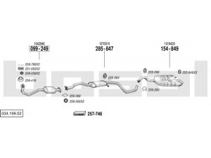 BOSAL 034.199.52 išmetimo sistema 
 Išmetimo sistema -> Išmetimo sistema, visa