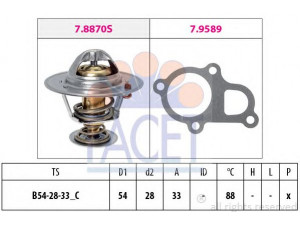 FACET 7.8870 termostatas, aušinimo skystis 
 Aušinimo sistema -> Termostatas/tarpiklis -> Thermostat