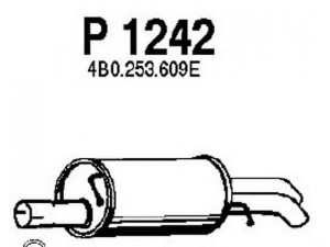 FENNO P1242 galinis duslintuvas 
 Išmetimo sistema -> Duslintuvas
4B0253609A, 4B0253609AE, 4B0253609AG