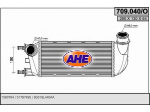AHE 709.040/O tarpinis suslėgto oro aušintuvas, kompresorius 
 Variklis -> Oro tiekimas -> Įkrovos agregatas (turbo/superįkrova) -> Tarpinis suslėgto oro aušintuvas
51787495