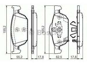 BOSCH 0 986 494 383 stabdžių trinkelių rinkinys, diskinis stabdys 
 Techninės priežiūros dalys -> Papildomas remontas
45022-TL1-G00, 45022-TL1-G01, 45022-TV0-E01