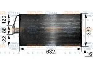 HELLA 8FC 351 038-801 kondensatorius, oro kondicionierius 
 Oro kondicionavimas -> Kondensatorius
64 53 8 375 513, 8 375 513
