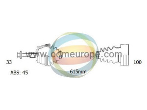 ODM-MULTIPARTS 18-211751 kardaninis velenas 
 Ratų pavara -> Kardaninis velenas
8D0407271AP, 8D0407271BA, 8D0407271DL