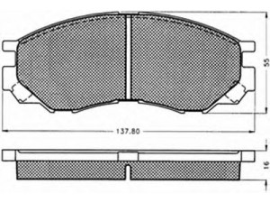 BSF 10598 stabdžių trinkelių rinkinys, diskinis stabdys 
 Techninės priežiūros dalys -> Papildomas remontas
MR389547, X3511009