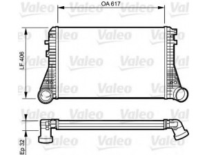 VALEO 818795 tarpinis suslėgto oro aušintuvas, kompresorius 
 Variklis -> Oro tiekimas -> Įkrovos agregatas (turbo/superįkrova) -> Tarpinis suslėgto oro aušintuvas
1K0145803, 1K0145803A, 1K0145803B