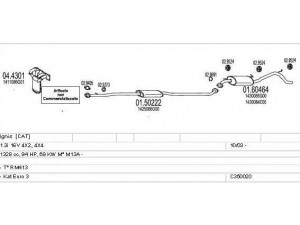 MTS C350020004210 išmetimo sistema 
 Išmetimo sistema -> Išmetimo sistema, visa
