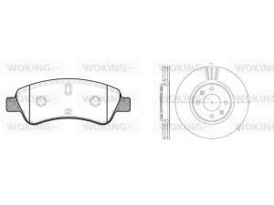WOKING 89403.03 stabdžių rinkinys, diskiniai stabdžiai 
 Stabdžių sistema -> Diskinis stabdys -> Stabdžių remonto rinkinys