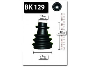 SHAFTEC BK129 gofruotoji membrana, kardaninis velenas 
 Ratų pavara -> Gofruotoji membrana