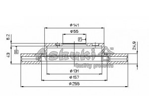 ASHUKI T602-55 stabdžių diskas 
 Stabdžių sistema -> Diskinis stabdys -> Stabdžių diskas
0 986 478 584/BOSCH, 09.5844.10/BREMBO