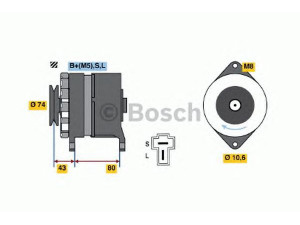 BOSCH 0 986 032 651 kintamosios srovės generatorius 
 Elektros įranga -> Kint. sr. generatorius/dalys -> Kintamosios srovės generatorius
A 001 T 22971, A 001 T 24571, A 002 T 24971