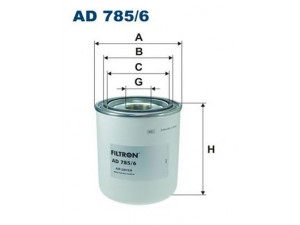 FILTRON AD785/6 oro džiovintuvas, suspausto oro sistema
0004293995, 0004294895, 0004295495