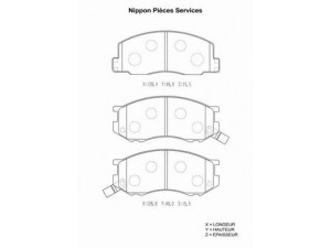 NPS T360A39 stabdžių trinkelių rinkinys, diskinis stabdys 
 Techninės priežiūros dalys -> Papildomas remontas
04465YZZAY, 04491-27100