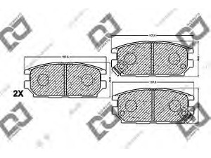 DJ PARTS BP1152 stabdžių trinkelių rinkinys, diskinis stabdys 
 Techninės priežiūros dalys -> Papildomas remontas
MB857610, MB857611, MB928067, MR129434