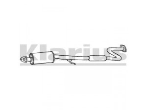 KLARIUS 260208 vidurinis duslintuvas 
 Išmetimo sistema -> Duslintuvas
18220SM4G31, 18220SM4G34