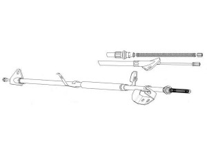 CEF PU02220 trosas, stovėjimo stabdys 
 Stabdžių sistema -> Valdymo svirtys/trosai
4745Y2, 4745Y2