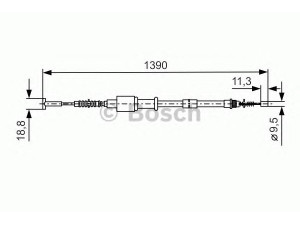 BOSCH 1 987 477 088 trosas, stovėjimo stabdys 
 Stabdžių sistema -> Valdymo svirtys/trosai
7615326, 7615326