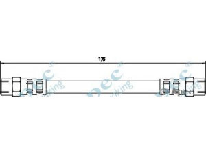 APEC braking HOS3270 stabdžių žarnelė 
 Stabdžių sistema -> Stabdžių žarnelės
811611775A